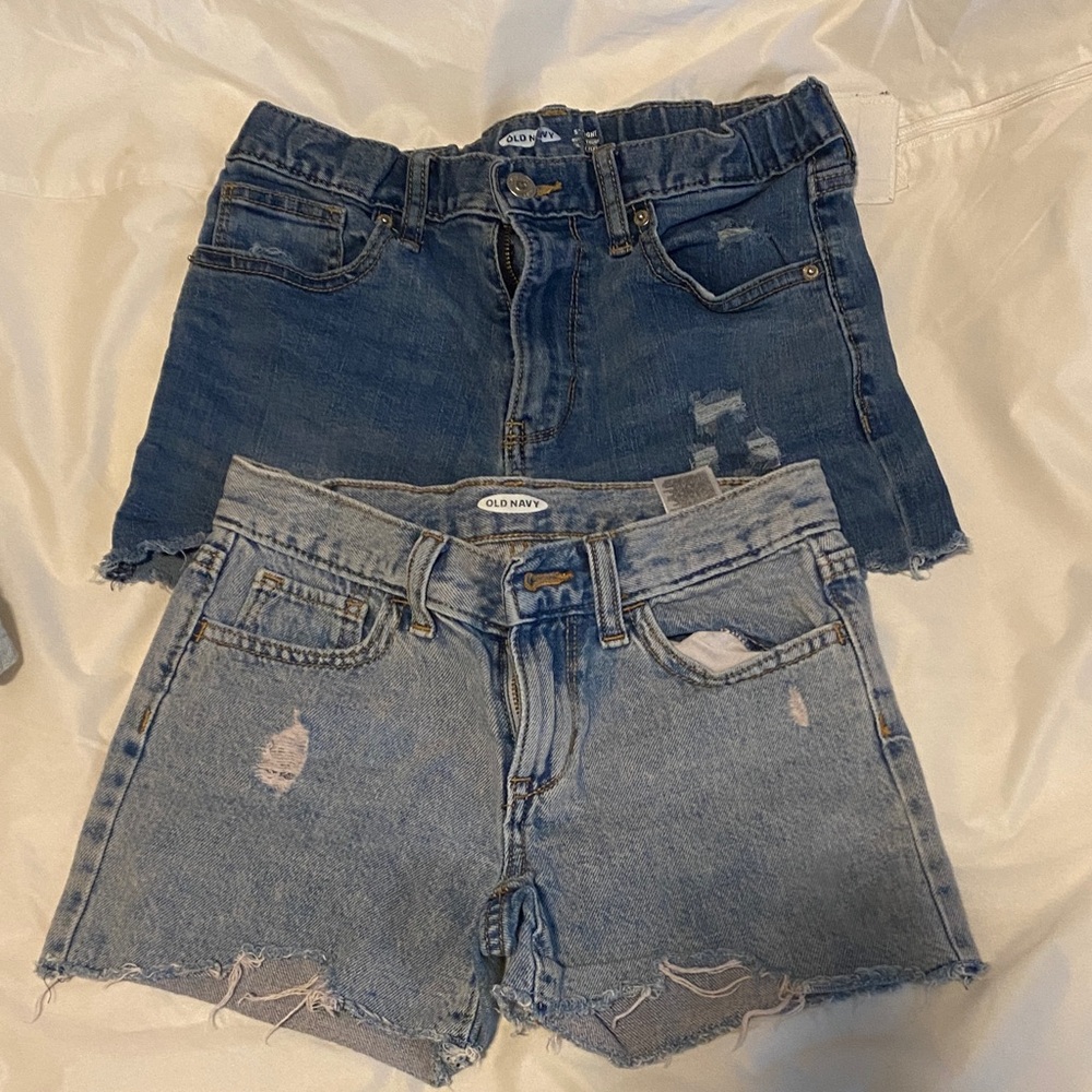 Old Navy Kids Denim Shorts - Dark Blue and Light Blue